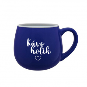 KÁVOHOLIK - modrý keramický hrníček 300 ml