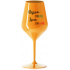 NEJSEM ONLINE JSEM ONWINE - oranžová nerozbitná sklenice na víno 470 ml