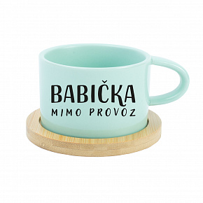 BABIČKA MIMO PROVOZ - mint hrníček makronka 200 ml BABIČKA MIMO PROVOZ - mint hrníček makronka 200 ml