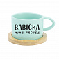 BABIČKA MIMO PROVOZ - mint hrníček makronka 200 ml