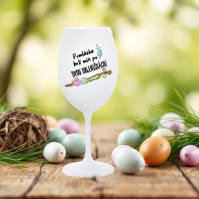 POMLÁZKA BOLÍ MÍŇ PO DVOU SKLENIČKÁCH! - bílá  sklenice na víno 350 ml