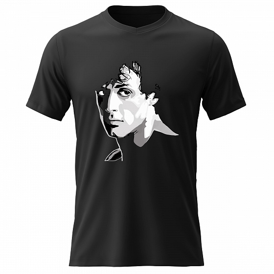 Pánské bavlněné tričko s potiskem - ROCKY BALBOA - černé