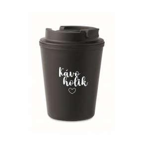 KÁVOHOLIK - černý termohrnek 300 ml
