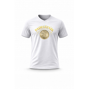 Pánské bavlněné tričko s potiskem - PADESÁTNÍK - bílé