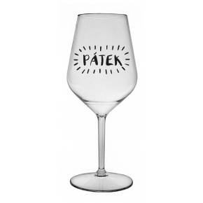 PÁTEK - čirá nerozbitná sklenice na víno 470 ml