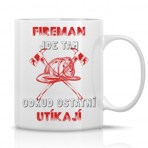 HASIČ - klasický bílý keramický hrníček 300 ml HASIČ - klasický bílý keramický hrníček 300 ml