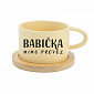 BABIČKA MIMO PROVOZ - žlutý hrníček makronka 200 ml