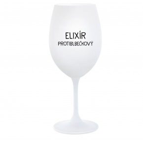 ELIXÍR PROTIBLBEČKOVÝ - bílá  sklenice na víno 350 ml