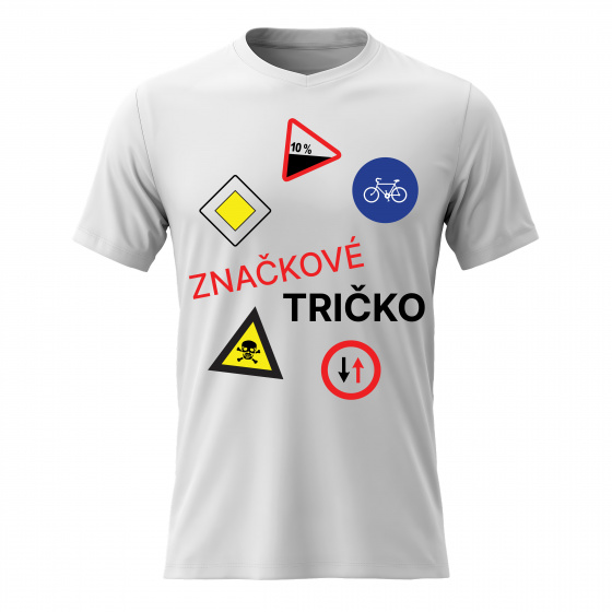 Dámské bavlněné tričko s potiskem - ZNAČKOVÉ TRIČKO - bílé