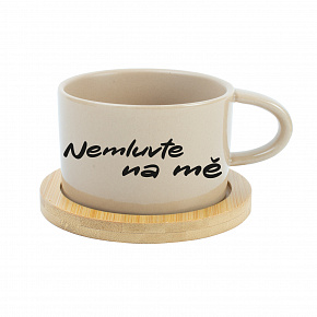 NEMLUVTE NA MĚ - krémový hrníček makronka 200 ml NEMLUVTE NA MĚ - krémový hrníček makronka 200 ml