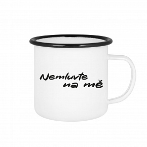NEMLUVTE NA MĚ - bílý plecháček 350 ml NEMLUVTE NA MĚ - bílý plecháček 350 ml