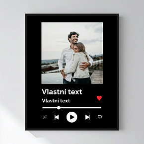 Personalizovaný magický fotoobraz v rámu - 50x70 - hudební přehrávač