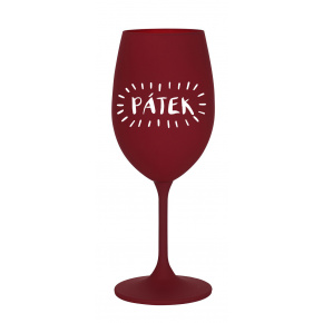 PÁTEK - bordó sklenice na víno 350 ml