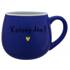 KRÁSNÝ DEN! - modrý keramický hrníček 300 ml