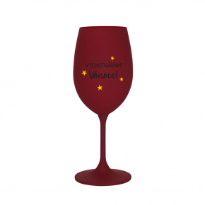 VYCHUTNÁVÁM SI VÁNOCE - bordo sklenice na víno 350 ml