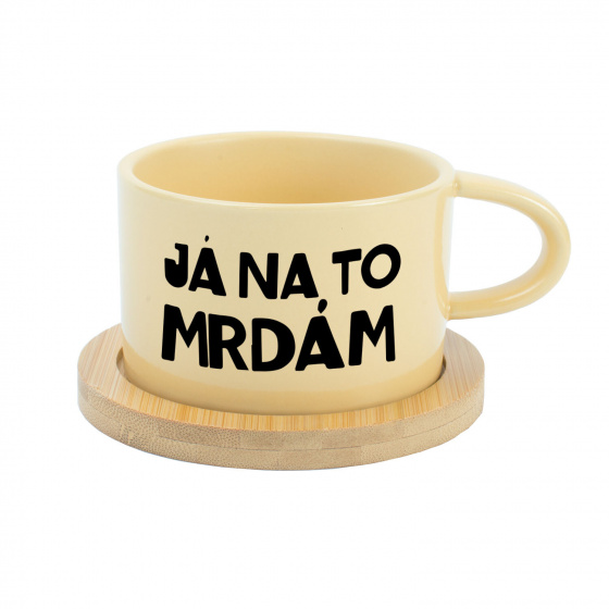 JÁ NA TO MRDÁM - žlutý hrníček makronka 200 ml