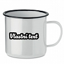 Personalizovaný retro plecháček s vlastním textem s obrysem