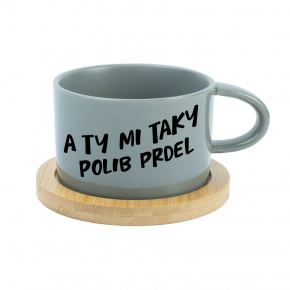 A TY MI TAKY POLIB PRDEL - šedý hrníček makronka 200 ml