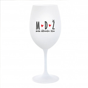 MÁM DOKONALOU ŽENU - bílá  sklenice na víno 350 ml