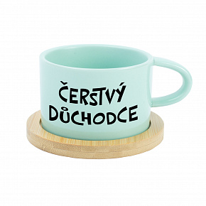 ČERSTVÝ DŮCHODCE - mint hrníček makronka 200 ml