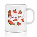Personalizovaný klasický bílý keramický hrníček 300 ml s letním ovocem 