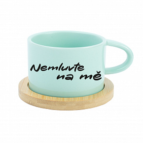 NEMLUVTE NA MĚ - mint hrníček makronka 200 ml NEMLUVTE NA MĚ - mint hrníček makronka 200 ml