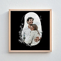 Personalizovaný magický fotoobraz v rámu - čtverec 20x20 - květinové orámování 