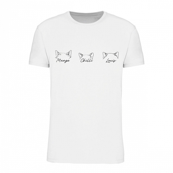 Personalizované pánské tričko se zvířecímí oušky