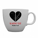 Personalizovaný MEGA XXL keramický hrnek 1 000 ml - Dvě místa, jedno srdce