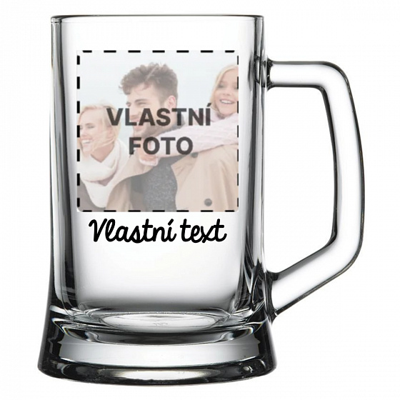 Personalizovaná pivní sklenice s fotografií 
