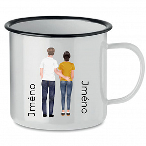 Personalizovaný retro plecháček s párem