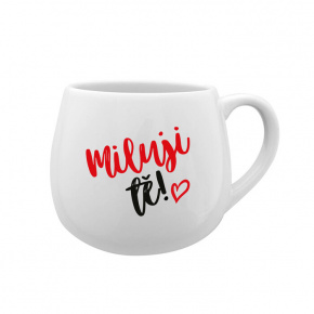 MILUJI TĚ! - bílý keramický hrníček 300 ml