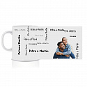 Personalizovaný klasický bílý hrníček 300 ml s textem a fotografií 
