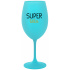 SUPER TÁTA - tyrkysová sklenice na víno 350 ml